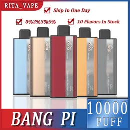 Orijinal Bang Pi 10000 Penna Vaporizzatore ABD E GETTA 10K Puff Vaporizzati 0% 2% 3% 5% 5 Livello Kartem PReriempite DA 15 ml Pod 500 MAH Battery Ricaricabilile