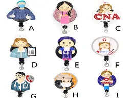 Key Rings Whole Medical Doctor Alloy Rhinestone Nurse Retractable ID Holder For Gift1732986