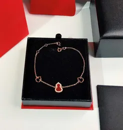 S925 Sterling Srebrna Czerwona Agat Bransoletka Bransoletka Biała Kurć Bransoletka 18K Rose Gold Splating Personalizowane kobiety039s Bransoletka 1755239