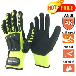 Rękawiczki 100% wysokiej jakości A6 odporne na rękawiczki do rękawiczek przeciwdziałających wibracjom przeciwdziałającym.