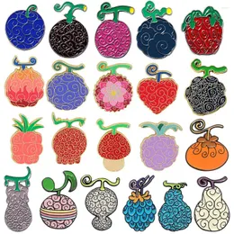 Brooches Anime Devil Fruit Lapel Pins Brooch For Backpack Enamel Pin Men On Clothes Bags Briefcase Badges Accessories