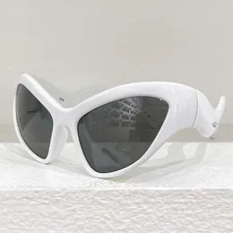 BB0319S дизайнерские женские женские хэмптонс кошачьи глазные солнцезащитные очки 24SS Spring Новые женщины волновые очки серая линзы белый нейлоновый рам