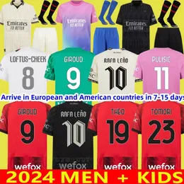 23 24 25 Breathable Soccer MEN+KIDS Jerseys GIROUD PULISIC THEO REIJNDERS Shirt ROMAGNOLI RAFA LEAO S.CASTILLEJO REIJNDERS LOFTUS-CHEEK Milans