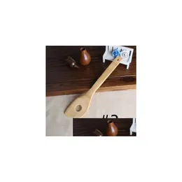 Utensili da cucina cucchiaio di bambù spata 6 stili portatili utensili in legno torni di cucina a fesseli di miscelazione scanalati EEA1395-4 DROP DE DHDEE