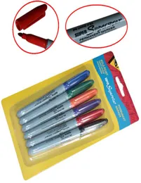 Yilong Plastik Renkli Kalıcı Makyaj 6 Renkli İşaretli Kalem Eğitimi Yenilik Transfer Kalem Dövme Aksesuarları2165310