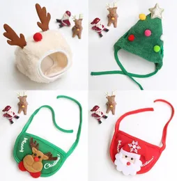 Roupas de vestuário de cachorro chapéu de natal designer bandana natal Navidad lengo triangle bibs chapéus para pequenos gatos médios acessórios8574758