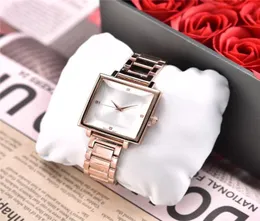 Square High Fashion lady watch Stainless steel Luxury Woman Top Quality Stianless steel Charming Gifts drop Relogio Mascu4997572