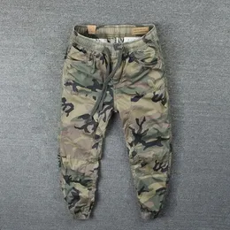 Manliga byxor Casual Mens Cargo Pants Camouflage Camo Trekking Löst koreansk stil överdimensionerad est högkvalitativ stor storlek 240423