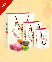 Three SizeS M L Floral Wreath Of Love quotThank Youquot Gift Bag Hand Bag Highgrade Packaging Bag Paper Bags LZ11788518322