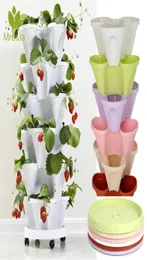 Pentola floreale stackable giardino giardino erba fragola erba vegetale fiore succulenti verticali pianta decorazioni per la casa in vaso bonsai y2001931911