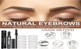 Brow Stamp with Stencil Kit Eyebrow Enhancers Brow Pen Set Lazy Easy Eyebrows Card Natural Waterproof1992881
