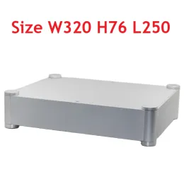 Amplifier 320*76*250mm DIY Amplifier Matte Aluminum Round Corner Chassis Preamplifier DAC Amp Case Decoder Tube Enclosure Box Headphone