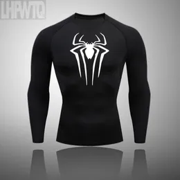 S-4XL Fitness Sleeve Compression Shirt T Shirts Men Black Dry Dry Sports Fitness Running Long Sleeve Tops Male 240422