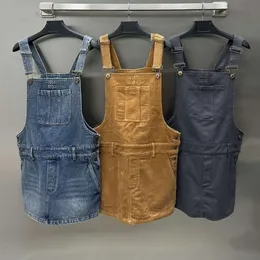 Miu bestickter Kleidungsdesigner kurzer Rock Hochwertige Jeansröcke Mode Casual Suspender Kleider