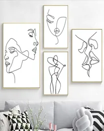أشكال الشمال الحد الأدنى خط الأشكال الفن مثير امرأة جسم عارية اللوحات اللوحات اللوحات الرسم ملصقات المطبوعات الديكور لـ Livingroom2308050