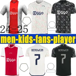 Novo 24 25 25 Tadic Soccer Jerseys Bassey Berghuis Terceiro Kit Negro Klaassen Bergwijn Marley 2024 2025 Away Football Shirts Men Uniformes Cruyff Red Branco vermelho