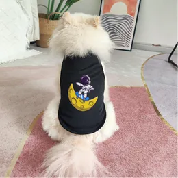 Лето питомец новый милый астронавт для печати жилет кошка/собака маленький Померанский плюшевый плюшевый плюшевый топ одежда универсальна