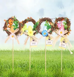 Paskalya Çelenk Dekorasyon Paskalya Çiçek Hediyesi Paskalya Yumurta Süsleme Masası Dekorasyon Kapı Süsleme Geçit Töreni Dekoratif Çiçekler5456880