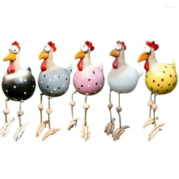 Garden Decorations Big-eyed Chicken Creative Sculptures Supplies Long Feet Decor Statue Craft Handicraft Waterproof For Outdoor Indoor Yard