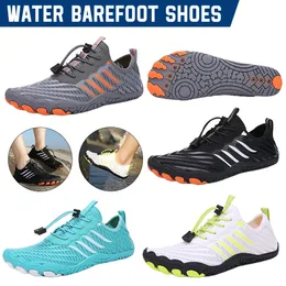 Woda boso buty oddychające szybkie przeciw poślizgowe letnie trampki unisex plażę piesze rzeki aqua dla kobiet mężczyzn 240419