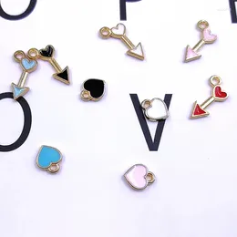 Charms 20PCS Fashion Enamels Alloy Arrow Pendant Jewelry Accessories DIY Hair Bracelet Earrings Necklace Accessores 2024