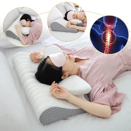 Fuloon Contour Memory Foam Cervical Pillow Ergonomisk ortopedisk nacksmärta Kudde för sidor bakre mage sovande kuddar 240420