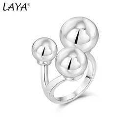 Kadınlar için Laya Ball Band Rings Real 925 STERLING Gümüş Yüzük Doğal Yaratıcı Tasarımcı En Kalite Bijoux Fine Jewelry 2022 Trend5973247