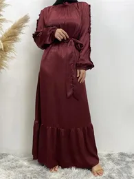 Abbigliamento etnico Moderato Muslim Medio Oriente Fase della moda semplice Elegante abito a maniche lunghe arabia arabica Dubai