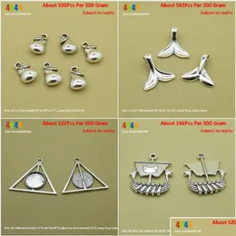 Other Charms Jewelry Making Wholesale Suppliers Gourd Fish Whale Tail Triangle Round Cabochon Setting Base Dragon Boat Drop Delivery Dhtic