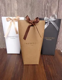Presentväska tack Merci Present Wrap Paper Bags For Gifts Wedding Favors Box Package Birthday Party Favor Bags6068300