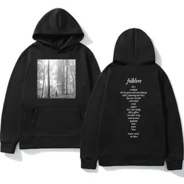 Capuz de moletons do moletons Taylor Pullover Music Álbum Folklore Prind Hooded Sorto 2022 Fall Winter Hip Hop