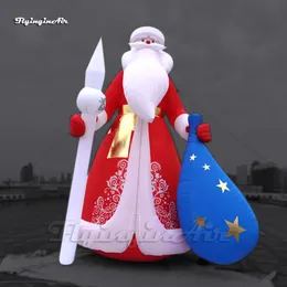 도매 축제 거대한 풍선 성 니콜라스 레드 산타 클로스 풍선 6m 공기 폭발 아버지 크리스마스 모델 크리스마스 및 새해 야외 장식