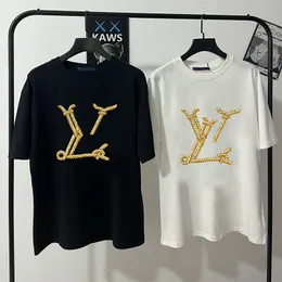 Tasarımcılar T Shirt Erkek Tasarımcı Gömlekleri Kadın Lüks Gömlek Bayanlar Tees Adam Yaz Yuvarlak Boyun Tshirts Açık Sokak Giyim Teri Kısa Kollu CXD240512-12