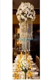 60 cm de altura Flor de casamento Stand Crystal Road Líder Adeços de casamento Pedestal Coluna de casamento em casa Dinning Talble Decor2970705