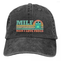 Ball Caps Multicolor Hat Hak hakes Women's Cap Milf Man I Love Frogs Personalized Visor Protection Hats