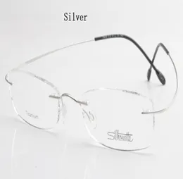 LuxuryBrand Silhouette Titanium Rimless Optical Glasses Frame No Screw Prescription 안경 2687713