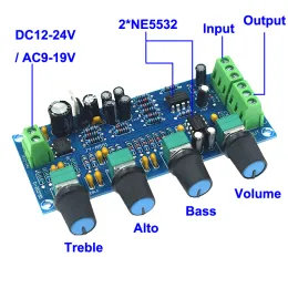 Förstärkare NE5532 Tone Preamplifier Board Audio Equalizer Preamp Tone Control Pre Amplifier DC1224V / AC919V