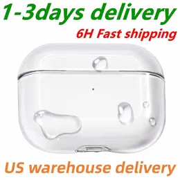 For Airpods pro 2 Earphones Accessories Apple airpods 2 3 Gen Protective Flip 6 Cover Wireless Bluetooth Earphones White PC Hard Shell Headphone Protecter