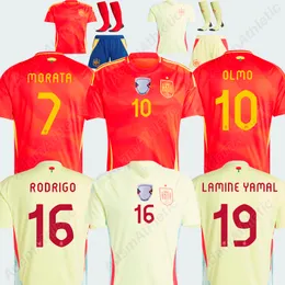 Lamine Yamal Jersey 2024 Camiseta La Roja Rodrigo Olmo Morata Shirt da calcio 24 25 Gavi Pedri Williams Jr.Maglie di calcio Oyarzabal Versione giocatore Kit Player