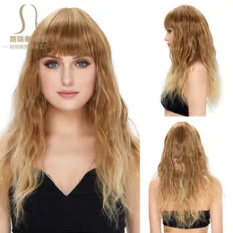 Hot selling fashion gradient long curly hair cosy wigs for women in Guangzhou wig shops
