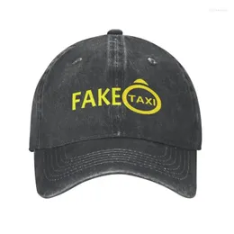 Caps de bola Moda Fake Taxi Driver Citação Cot Cotton Baseball Cap para homens Mulheres Ajuste Dadd Hat Sports Drop Drop Acessórios Chapéus SC OTBEX