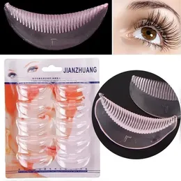 2024 5 Par Silikon Hållbart ögonfrans Permanent Perm Curler Curling Root Lifting False Fake Eyelash Shield Patchesfor Silicone False Eyelash Pads