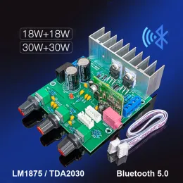 Amplifikatör 2*30W BluetoothCompatible LM1875 TDA2030A Ses Güç Amplifikatör Kartı Stereo 2.0 Sınıf AB HOME Tiyatrosu HIFI 1550W AUX AMP