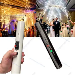 Portable Wedding Hand Hold Torch Machine Reusable For Stage Party DJ Couple Entry Without Battery Cold Pyro Fire Work Fountain 240430