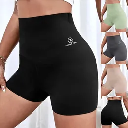 Активные шорты Женщины спортивны трусики спины нижние колготки с узкие брюки Черно -серо -зеленый S M L быстро сушка повседневная фитнеса йога