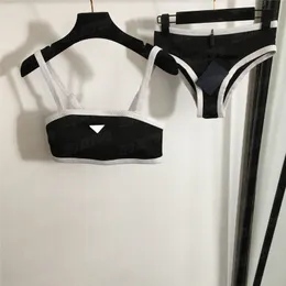 Letter Badge Bikinis Swimwear Sexy Two Piece Swimsuits Womens Beach Bikini Designer Underwear Padded Black Bathing Suits