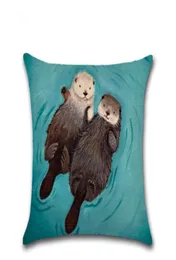 BZ299 Romantic Otter Pillow Cushion Cover Pudowcase Sofacar Cushion Pillow Home Textiles Supplies2527500