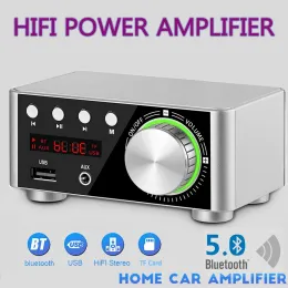 Förstärkare 50W Stereo Amplificador Home Theatre USB TF Card Player Bluetooth 5.0 HIFI Digital Power Mottagar Audio Amplifier Board