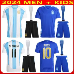 Breathable National Team XXXL 4XL Plus Size Soccer Jersey Fans MESSIS DYBALA DI MARIA MARTINEZ DE PAUL MARADONA Men Kids Kits 2024 Copa America Unisex