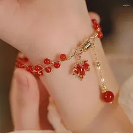 Bracciale Bracciale Bracciale Donne cinese stile cinese perle a sospensione retrò braccialetti modalità unici accessori per il fascino squisito